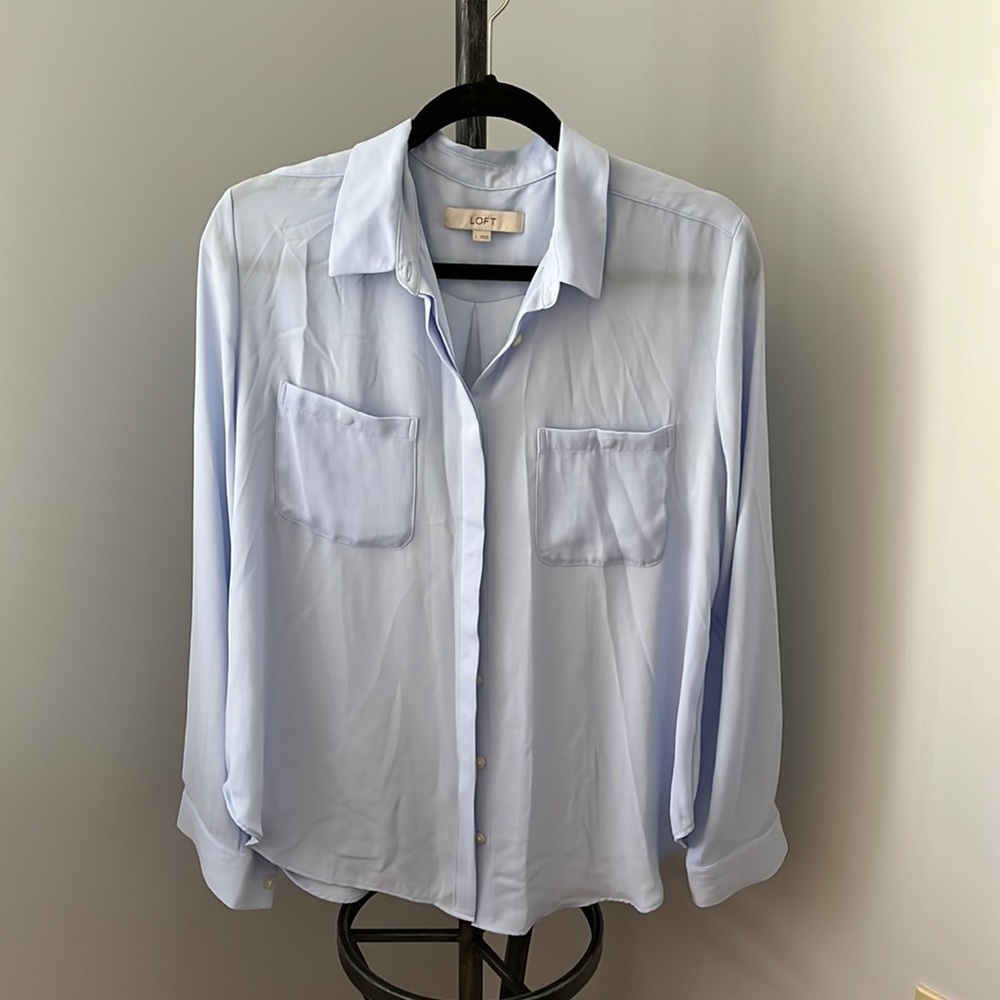 LOFT blue blouse